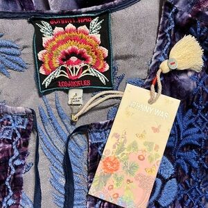 Johnny Was velvet dress boho chic great for holidays never worn.